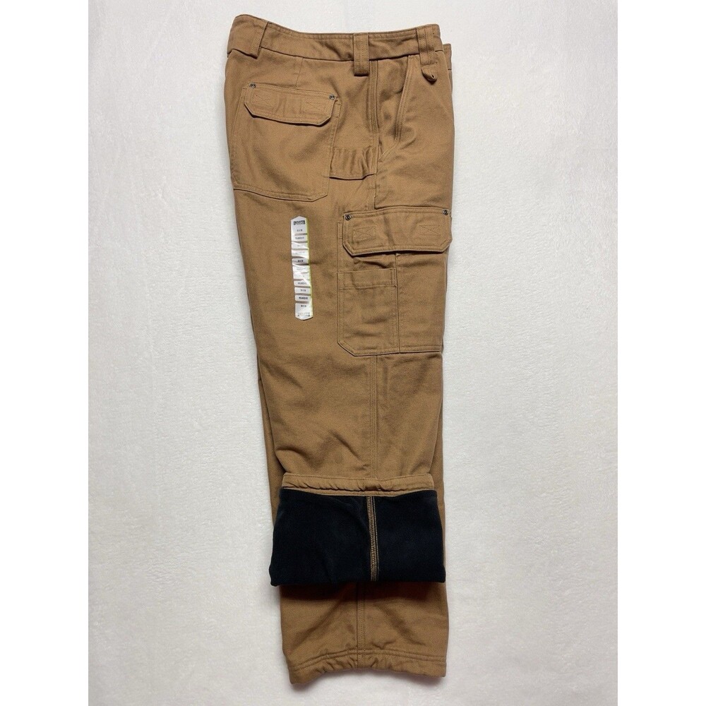 Duluth Fleece-Lined Fire Hose Relaxed Fit Cargo Pants Men’s Size 38x30 Canvas - Picture 10 of 13